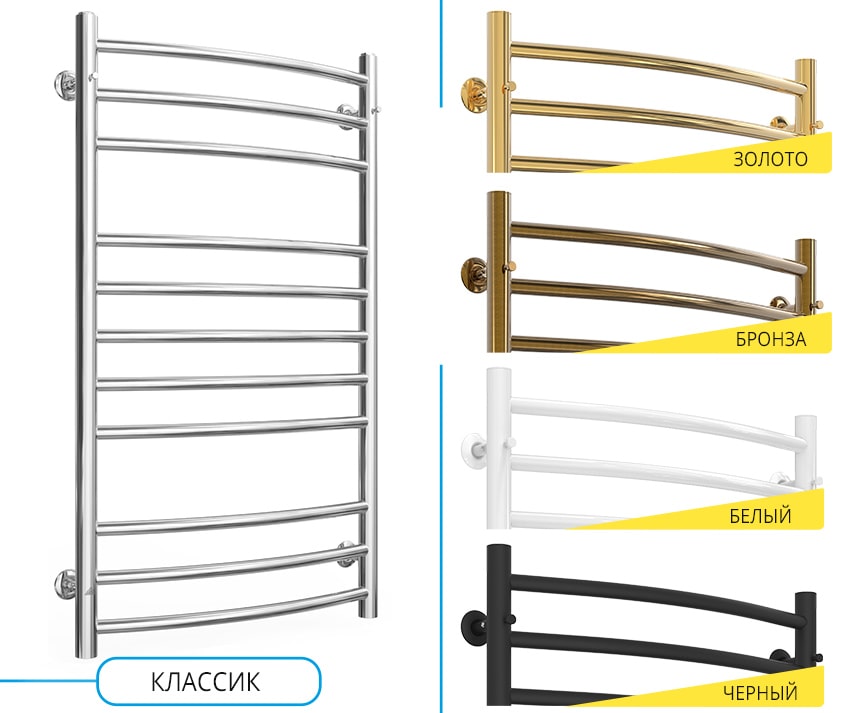 Блог - дизайнерские полотенцесушители - Классик вода - варианты покрытия